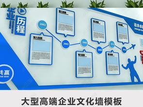 智能未来，简洁历程 打造大气创意企业文化墙与软件开发形象墙